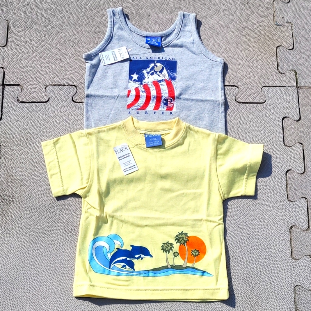 3/$25 NWT 2 Children's Place tee shirts 12 month